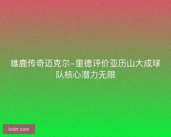 雄鹿传奇迈克尔-里德评价亚历山大成球队核心潜力无限